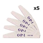 Ficha técnica e caractérísticas do produto Kit 5 Lixas Bumerang OPI 100/180 Unha Porcelana Acrygel
