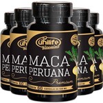 Ficha técnica e caractérísticas do produto Kit 5 Maca Peruana Premium 550mg Unilife 60 Capsulas