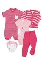 Ficha técnica e caractérísticas do produto Kit 5 Peças Best Club Baby Bordado 8552.1001_V1 Pink