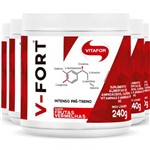 Ficha técnica e caractérísticas do produto Kit 5 V-Fort - Intenso Pré Treino Vitafor 240g Frutas Vermelha