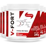 Ficha técnica e caractérísticas do produto Kit 5 V-Fort - Intenso Pré treino Vitafor 240g Frutas Vermelhas