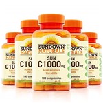 Ficha técnica e caractérísticas do produto Kit 5 Vitaminas C 1000mg Sundown 180 Tablets