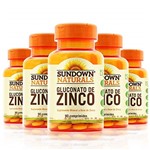 Ficha técnica e caractérísticas do produto Kit 5 Zinco 7mg Sundown 90 Comprimidos