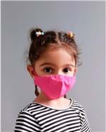 Ficha técnica e caractérísticas do produto Kit 10 Máscaras Infantil Fabiola Molina em Tecido Rosa para Proteção Individual Lavável