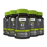 Ficha técnica e caractérísticas do produto Kit 5x Vitamina K2 - MK7 - 70 cápsulas - Omix