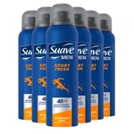 Ficha técnica e caractérísticas do produto Kit 6 Desodorante Aerosol Suave Masculino Sport Fresh 150ml