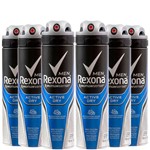 Ficha técnica e caractérísticas do produto Kit 6 Desodorante Antitranspirante Aerosol Rexona Masculino Active Dry - 150ml