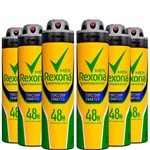 Ficha técnica e caractérísticas do produto Kit 6 Desodorante Antitranspirante Aerosol Rexona Masculino Torcedor Fanático - 150ml