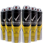 Ficha técnica e caractérísticas do produto Kit 6 Desodorante Antitranspirante Aerosol Rexona Masculino V8 - 150ml