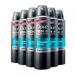 Ficha técnica e caractérísticas do produto Kit 6 Desodorante Dove Aerosol Masculino Men Care Cuidado Total 89g