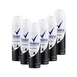 Ficha técnica e caractérísticas do produto Kit 6 Desodorantes Rexona Motionsense Antitranspirante Aerossol Invisible 150ml