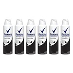 Kit 6 Desodorantes Rexona Women Aerosol Antitranspirante Invisible Feminino 150ml