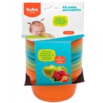 Ficha técnica e caractérísticas do produto Kit 6 Potinhos para Papinha Bebê Azul - Buba - Buba Toys