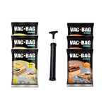 Ficha técnica e caractérísticas do produto Kit 6 Sacos A Vácuo Vac Bag Ordene 3 Médio + 3 Grande + Bomba