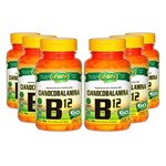 Ficha técnica e caractérísticas do produto Kit 6 Vitaminas B12 - Cianocobalamina 60 Capsulas - Unilife