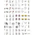 Ficha técnica e caractérísticas do produto Kit 1350 Peliculas De Unhas Decorativas Com Frases Desenhos
