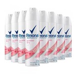 Ficha técnica e caractérísticas do produto Kit 8 Desodorante Aerosol Rexona Feminino Powder Dry 90g