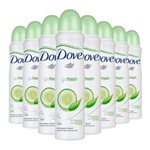 Ficha técnica e caractérísticas do produto Kit 8 Desodorante Dove Aerosol Go Fresh Feminino - 100 G