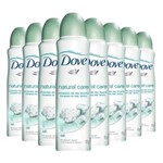 Ficha técnica e caractérísticas do produto Kit 8 Desodorante Dove Natural Care Aerosol Feminino - 100 G