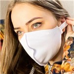 Ficha técnica e caractérísticas do produto Kit 8 Mascaras de Tecido Piquet Dupla Face Lavável Branca - Genérico