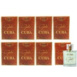 Ficha técnica e caractérísticas do produto Kit 8 Perfumes Cuba Gold Edp Masculino 100ml Original