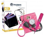 Ficha técnica e caractérísticas do produto Kit Acadêmico Estetoscópio e Esfigmomanômetro Incoterm Rosa Pink