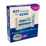 Kit Acneblock Sabonete Barra+gel Secativo Tratamento Espinha
