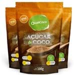 Ficha técnica e caractérísticas do produto Kit 3 Açúcar de Coco Natural Qualicôco 100g