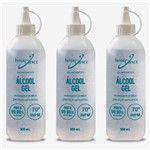 Ficha técnica e caractérísticas do produto Kit 3 Alcool em Gel 70% Higienizador 300ml - Intercence
