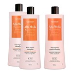 Ficha técnica e caractérísticas do produto Kit Alta Moda Hair Repair 2 Shampoo + 1 Condicionador 300ml - Alta Moda