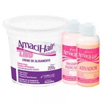 Ficha técnica e caractérísticas do produto Kit Amacihair Baldinho Creme + Ativador + Shampoo Cabelos Lisos - Embelleze