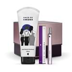 Ficha técnica e caractérísticas do produto Kit Amor na Amora: Desodorante Colônia 10ml + Desodorante Loção Hidratante Corporal + Caixa Cubo G