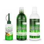 Kit Antiqueda Crescimento Jaborandi Gotas Verdes - Shampoo Condicionador e Tônico