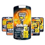 Ficha técnica e caractérísticas do produto Kit Aparelho de Barbear Gillette Fusion Proshield + 4 Cargas Gillette Aparelho de Barbear Fusion Pro