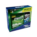 Ficha técnica e caractérísticas do produto Kit Aparelho de Barbear Gillette Mach3 Sensitive + 4 Cargas - Grátis Mini Gel