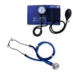 Ficha técnica e caractérísticas do produto Kit Aparelho de Pressão Estetoscópio Rappaport Azul Premium