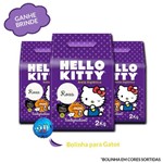 Ficha técnica e caractérísticas do produto Kit 3 Areias de Gato Hello Kitty Bio Grossa 2kg + Bolinha