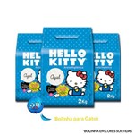Ficha técnica e caractérísticas do produto Kit 3 Areias Hello Kitty Clássica Fina 2kg Azul + Bolinha