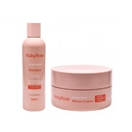 Ficha técnica e caractérísticas do produto Kit Argila Rosa Capilar Shampoo 240ml / Máscara 200g Ruby Rose - 2 Itens