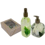 Ficha técnica e caractérísticas do produto Kit Aroma Spray 300ml Sabonete Líquido 350ml Flores Brancas - Proaloe