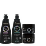 Ficha técnica e caractérísticas do produto Kit Arvensis Cachos Naturais Ondulados e Cacheados Shampoo + Condicionador 300ml + Máscara 250g + Geleia Ativadora 250g