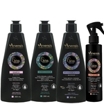 Kit Arvensis Cachos Naturais Ondulados e Cacheados Shampoo + Condicionador + Ativador - 300ml + Spray Day After 250ml