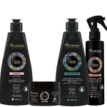 Kit Arvensis Cachos Naturais Shampoo + Condicionador 300ml + Geleia Ativadora 250g + Spray Day After 250ml