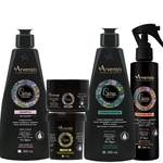 Kit Arvensis Cachos Naturais Shampoo + Condicionador 300ml + Máscara 2x1 450g + Geleia Ativadora 250g + Spray 250ml