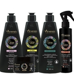 Kit Arvensis Cachos Naturais Shampoo + Condicionador + Co Wash 300ml + Geleia Ativadora 250g + Spray Day After 250ml
