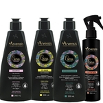 Kit Arvensis Cachos Naturais Shampoo + Condicionador + Co Wash - 300ml + Spray Day After 250ml