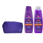 Kit Aussie Miraculously Smooth Shampoo 400ml + Condicionador 400ml + Necessaire