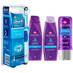 Ficha técnica e caractérísticas do produto Kit Aussie Moist: Shampoo + Condicionador 180ml + Tratamento 3 Minutos 236ml + Oral- B Vitality 110v