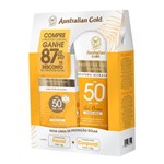 Kit Australian Gold Protetor Solar Corporal FPS 50 200g + Protetor Facial Antipoluição FPS 50 50g
