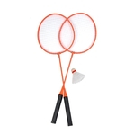 Ficha técnica e caractérísticas do produto Kit Badminton Infantil 2 Raquetes 1 Peteca Laranja